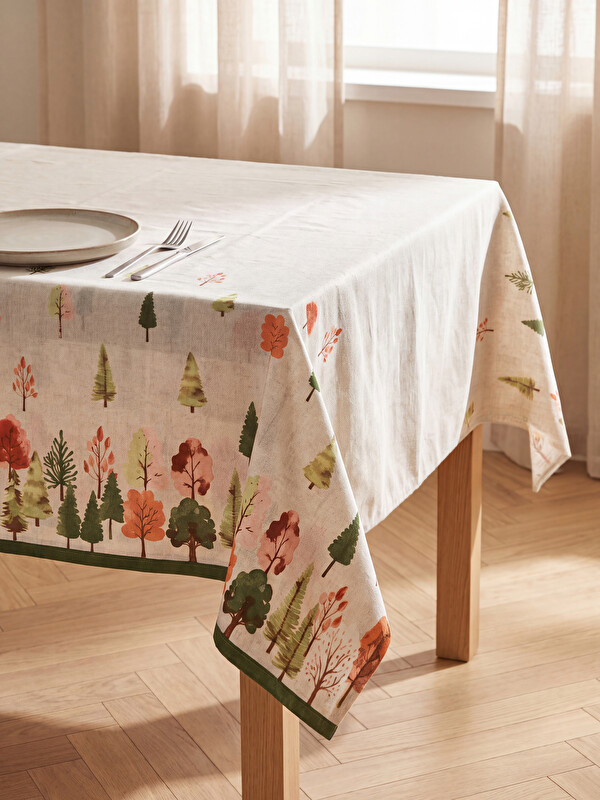 LCW HOME Τραπεζομάντιλο με σχέδιο δέντρα 150x200 cm