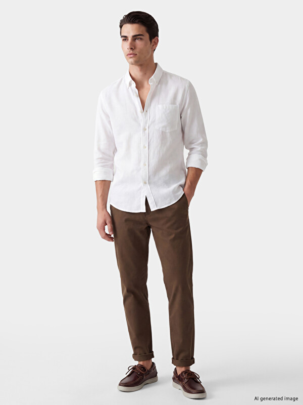 LCWAIKIKI Classic پانتۆڵی چینۆ قاوه‌یی پیاو
