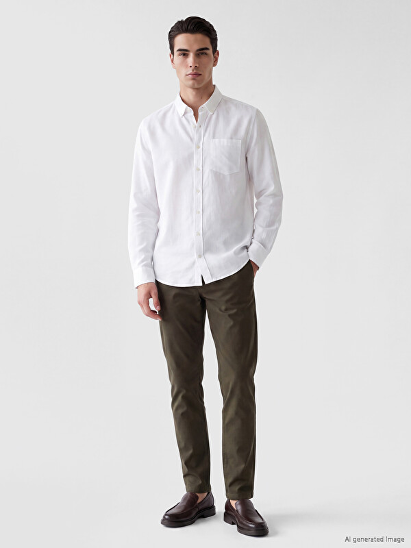 LCWAIKIKI Classic Slim Fit Gabardine Men's Chino Trousers