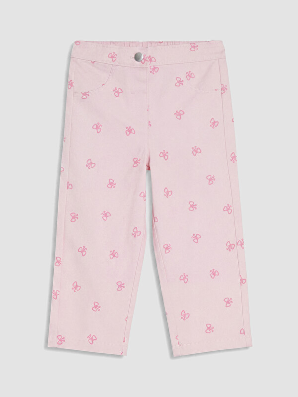 LC WAIKIKI Kız Bebek Desenli Gabardin Pantolon