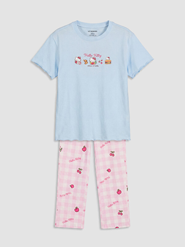 LCW Kids Hello Kitty Printed Girls' Pyjamas Set