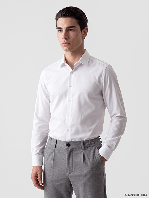 LCW BUSINESS Slim Fit Dobby Men's Shirt