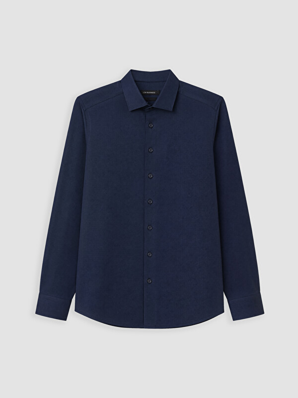 LCW BUSINESS Slim Fit Armürlü Erkek Gömlek