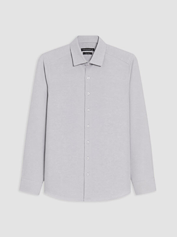 LCW BUSINESS Slim Fit Armürlü Erkek Gömlek