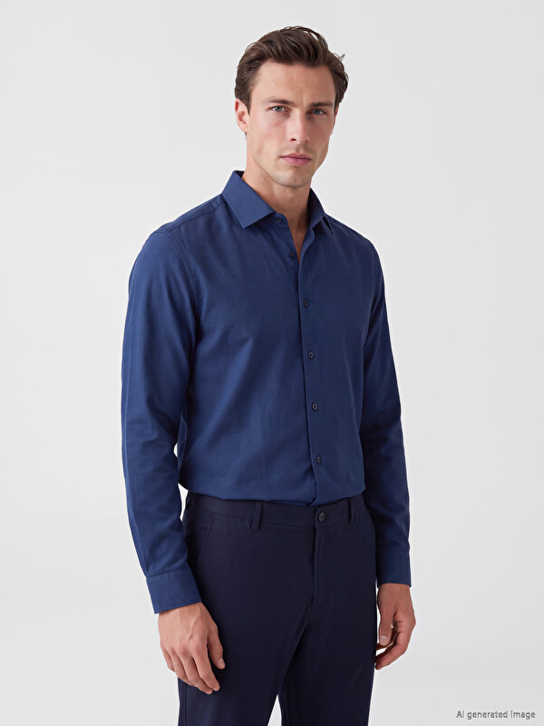 LCW BUSINESS Cămașă Slim Fit Dobby pentru Bărbați