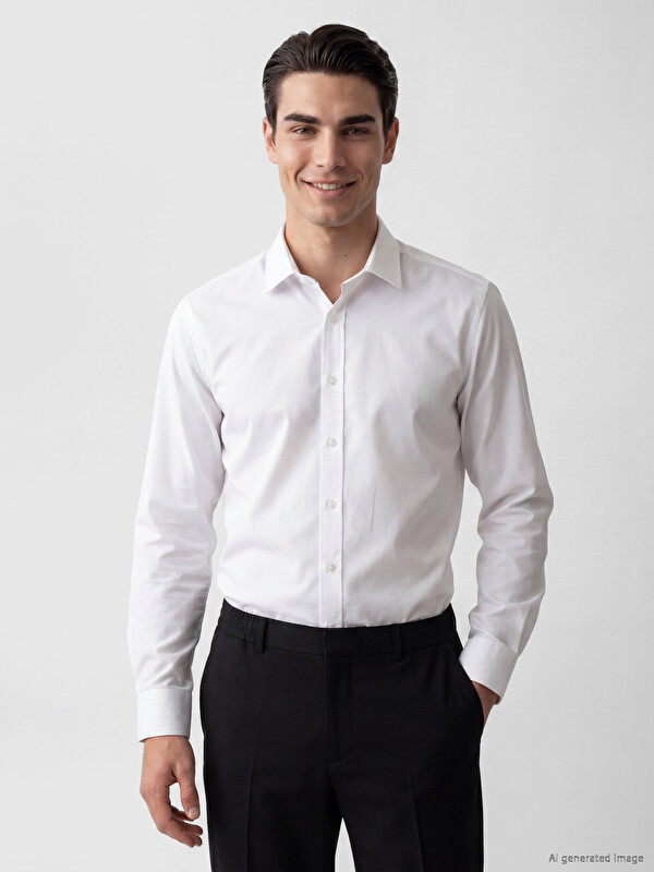 LCW BUSINESS Slim Fit Poplin Erkek Gömlek
