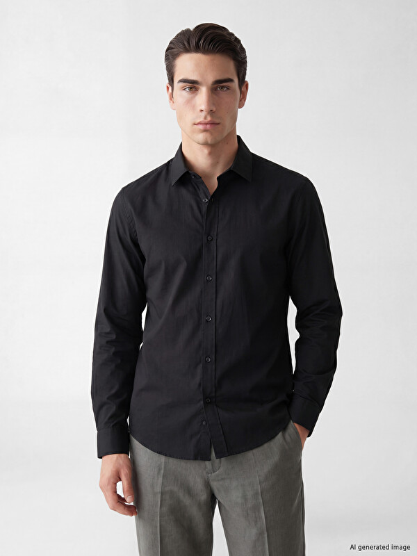 LCW BUSINESS Slim Fit Poplin Erkek Gömlek