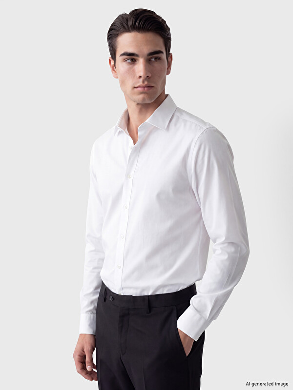 LCW BUSINESS Slim Fit Poplin Erkek Gömlek