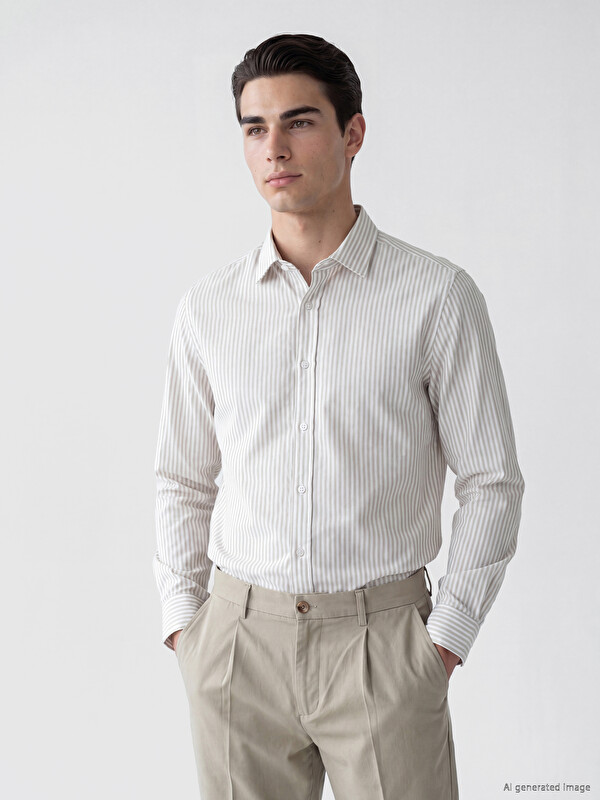 LCW BUSINESS Man Beige Shirt