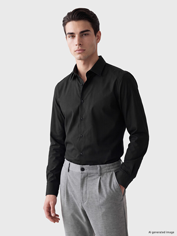 LCW BUSINESS Slim Fit Gabardine Men's Shirt