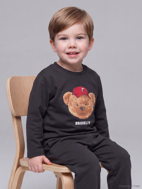 LCW baby Crew Neck Printed Baby Boys' T-Shirt