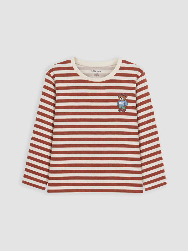 LCW baby Crew Neck Striped Boys' T-shirt