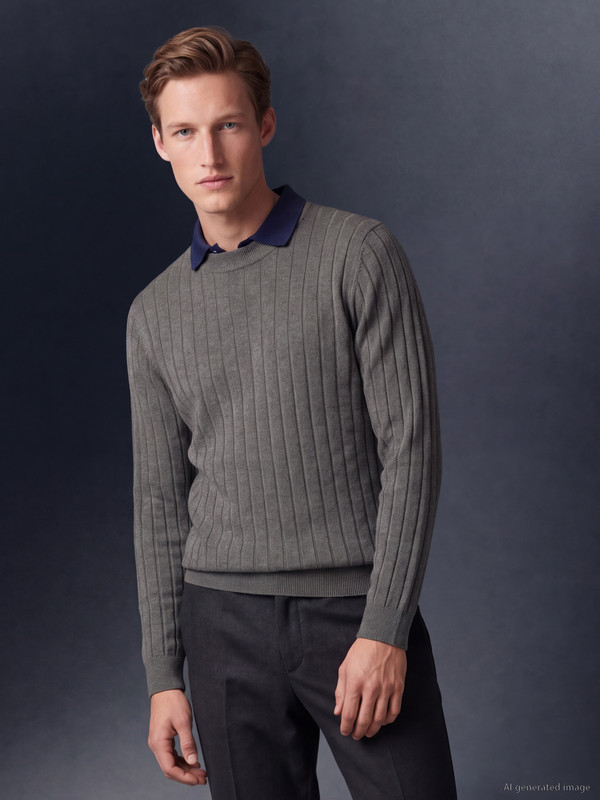 SOUTHBLUE Mock Neck Men's Knitwear Sweater