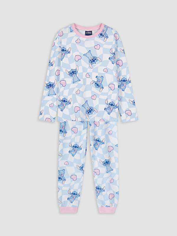 LCW Kids Lilo & Stitch Printed Girls' Pyjamas Set