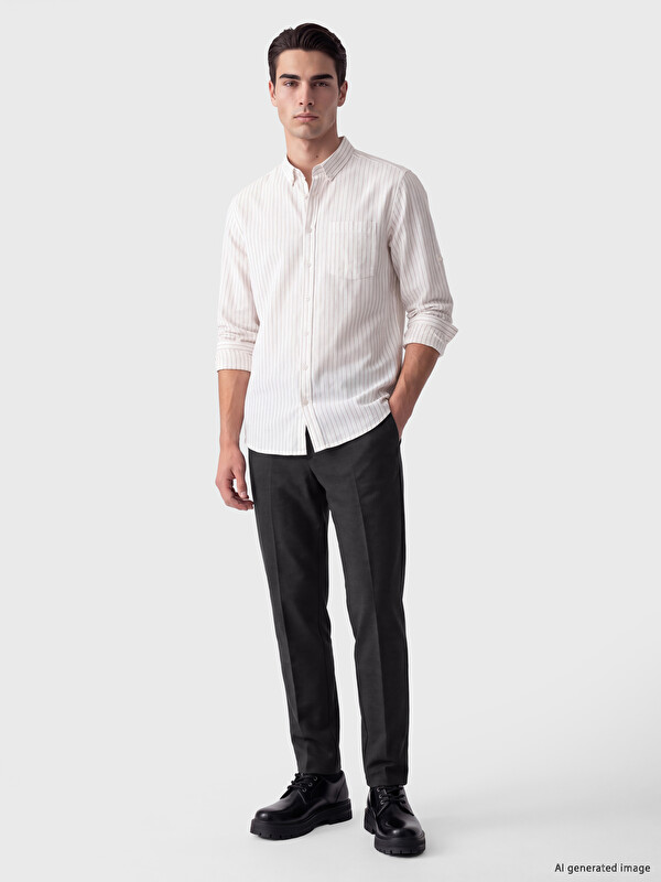 LCW BUSINESS Slim Fit Men's Pleated Trousers