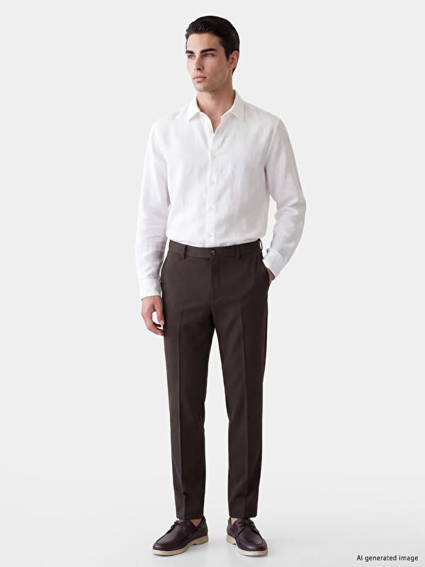 LCW BUSINESS Slim Fit Men's Fabric Trousers