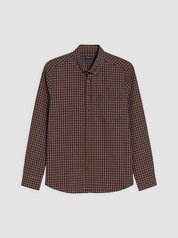 LCWAIKIKI Classic Regular Fit Plaid Twill Men's Shirt