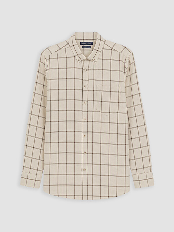 LCWAIKIKI Classic Regular Fit Ekose Balıksırtı Erkek Gömlek