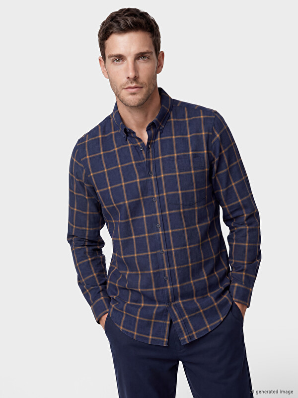 LCWAIKIKI Classic Regular Fit Ekose Erkek Gömlek
