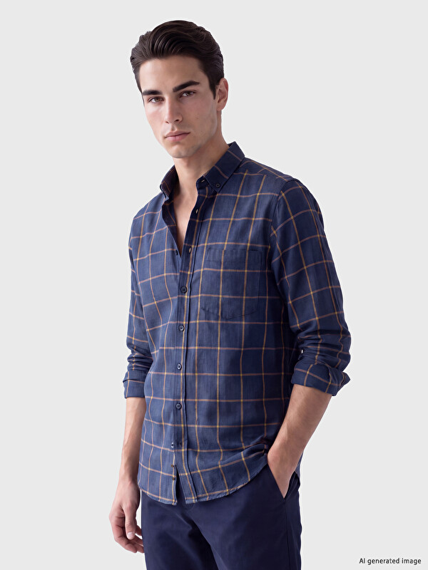 LCWAIKIKI Classic Regular Fit Ekose Erkek Gömlek