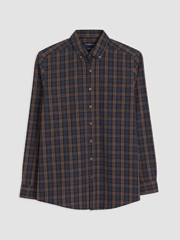 LCWAIKIKI Classic Regular Fit Plaid Men's Shirt