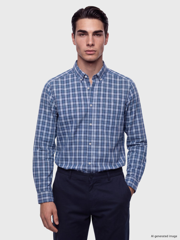 LCWAIKIKI Classic Regular Fit Plaid Men's Shirt