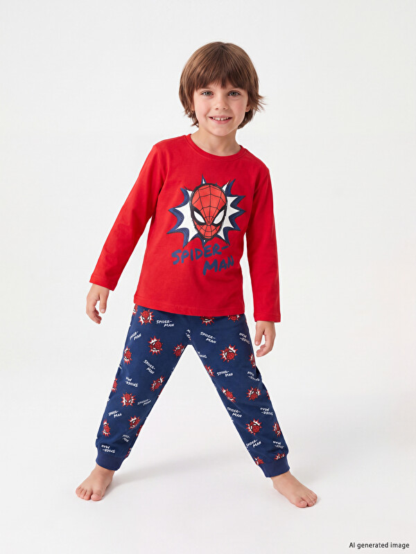 LCW Kids Spider-Man tiskani dječji pidžama set