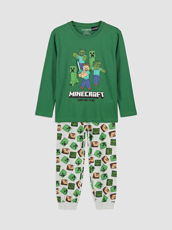 LCW Kids Minecraft Baskılı Erkek Çocuk Pijama Takım