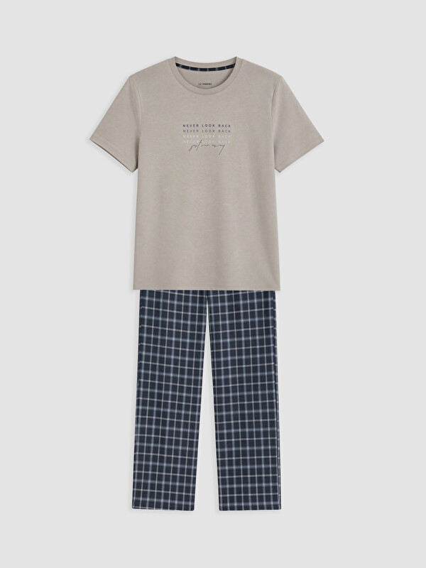 LC WAIKIKI Regular Fit Plaid Men's Pyjama Set