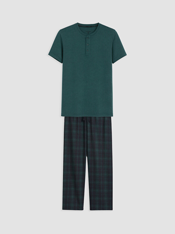 LC WAIKIKI Regular Fit Ekose Erkek Pijama Takım