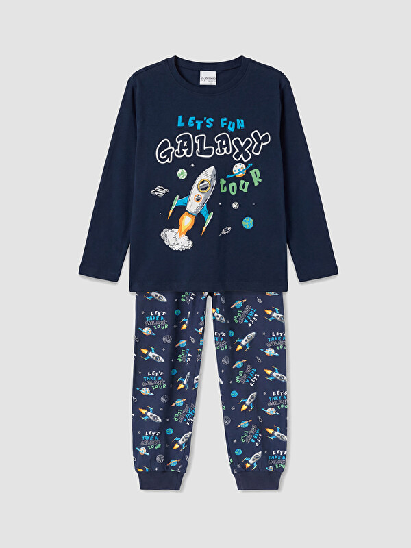 LCW Kids Baskılı Erkek Çocuk Pijama Takım