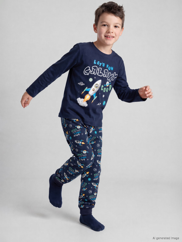 LCW Kids Printed Boys' Pyjamas Set