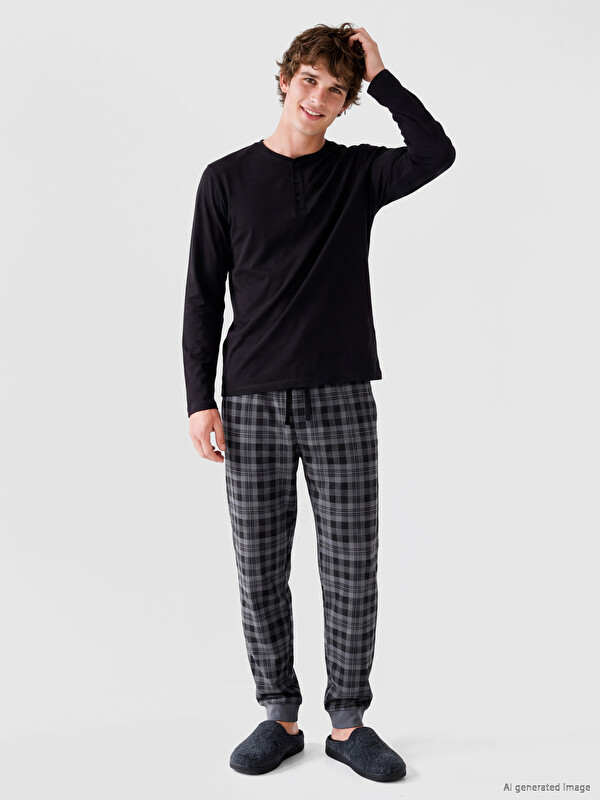 LC WAIKIKI Regular Fit Plaid Men's Pyjamas Bottom