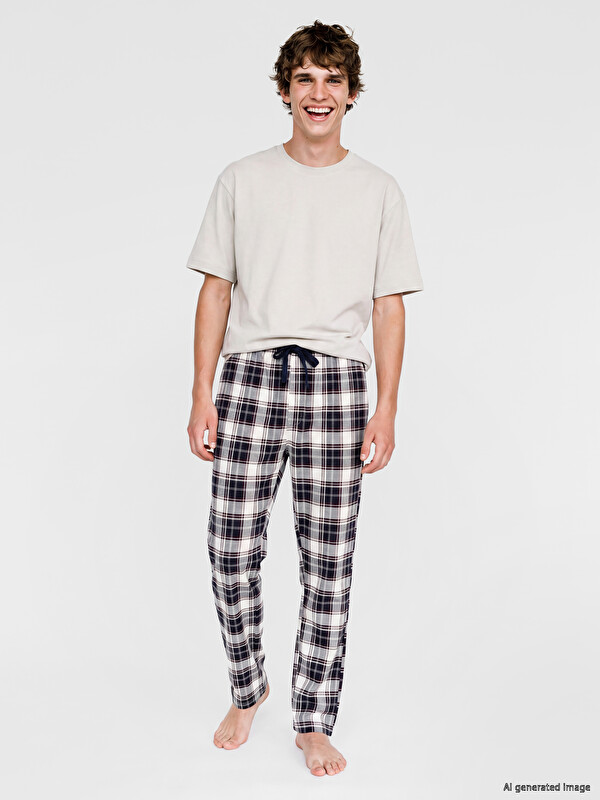 LC WAIKIKI Regular Fit Ekose Erkek Pijama Altı