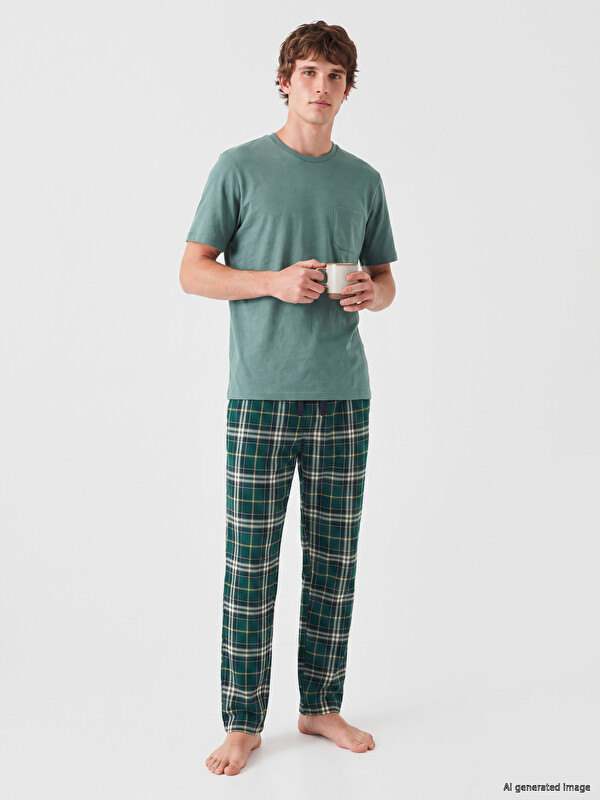 LC WAIKIKI Regular Fit Plaid Men's Pyjamas Bottom