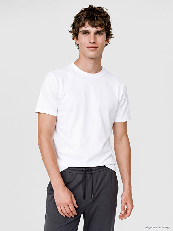 LC WAIKIKI Slim Fit Modal Kumaş Tişört /02