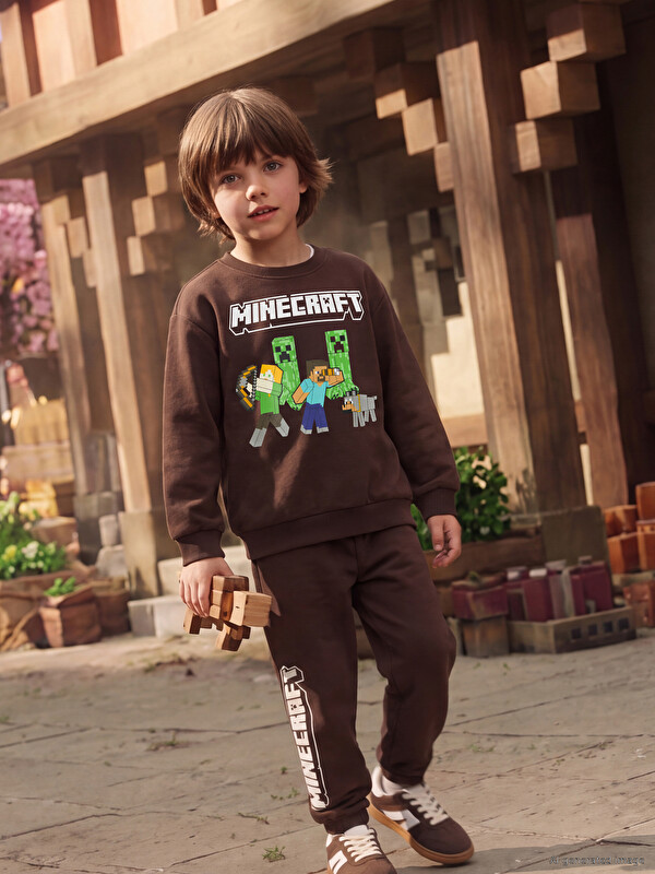 LCW Kids Minecraft Baskılı Erkek Çocuk Takım