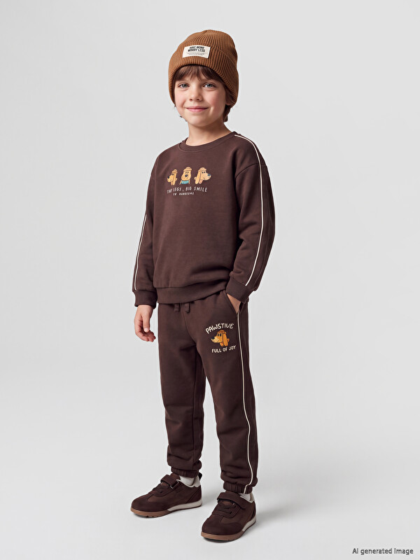 LCW Kids Štampane donje trenerke za dječake sa manžetom