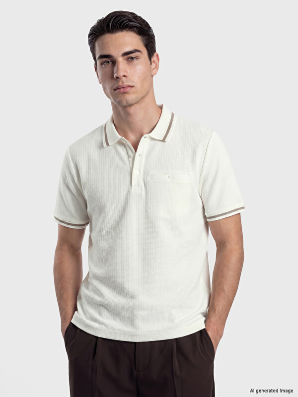 LCWAIKIKI Classic Polo Collar Textured Men's T-Shirt