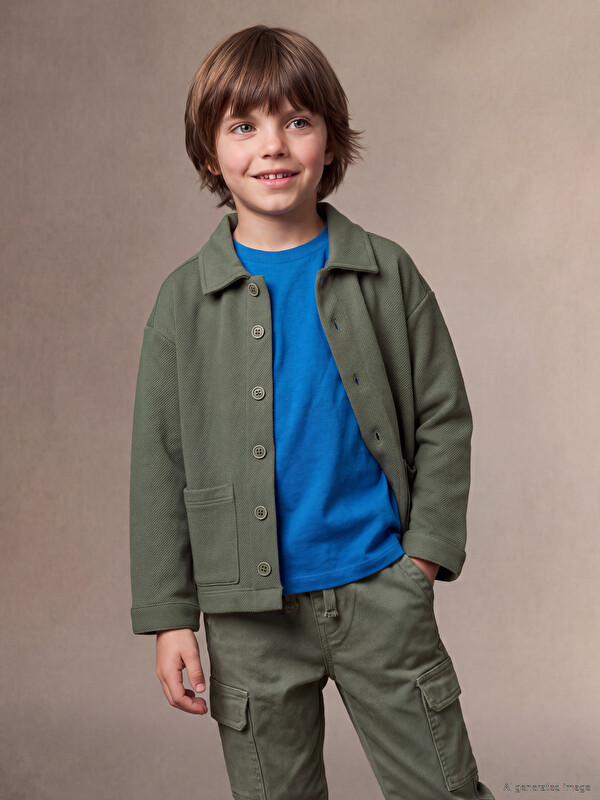 LCW Kids Shirt Collar Boys' Shirt Jacket