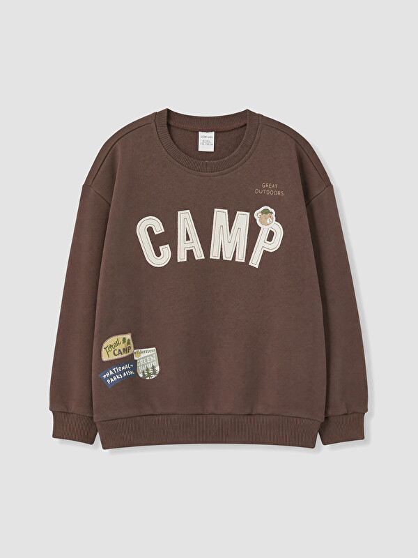 LCW Kids Crew Neck Printed Boys' Sweatshirt