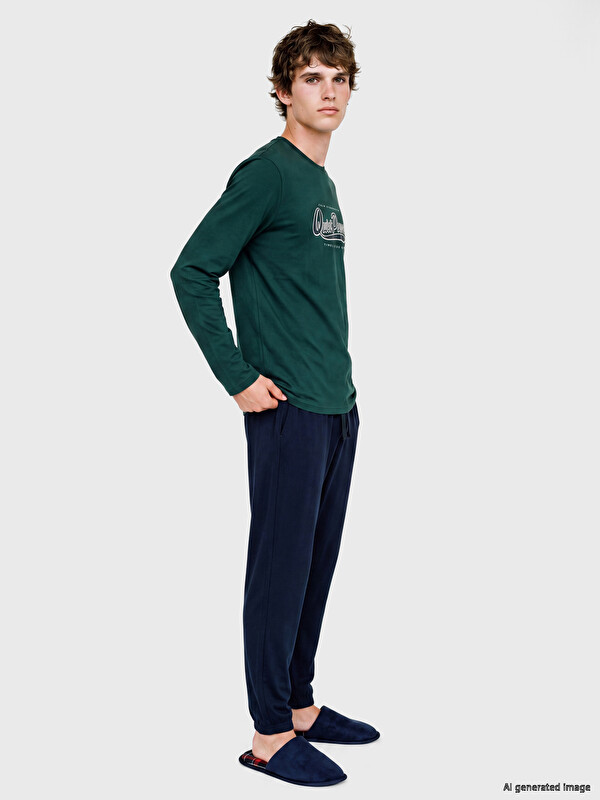 LC WAIKIKI Standard Fit Printed Men's Pyjamas Set