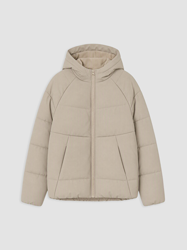 LCW Kids Manteau bouffant Beige Garçon