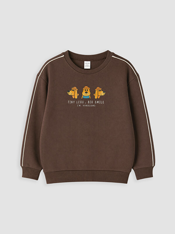 LCW baby Djalë Ngjyre Kafe Sweatshirt