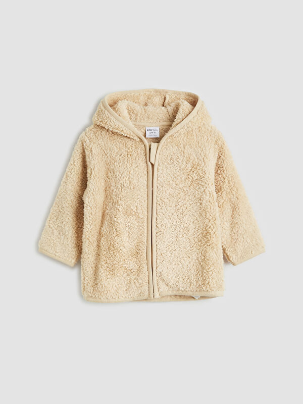 LCW baby Hooded Plush Baby Boys' Cardigan