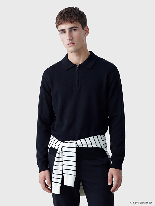 LCW Vision Polo Collar Men's Knitwear Sweater