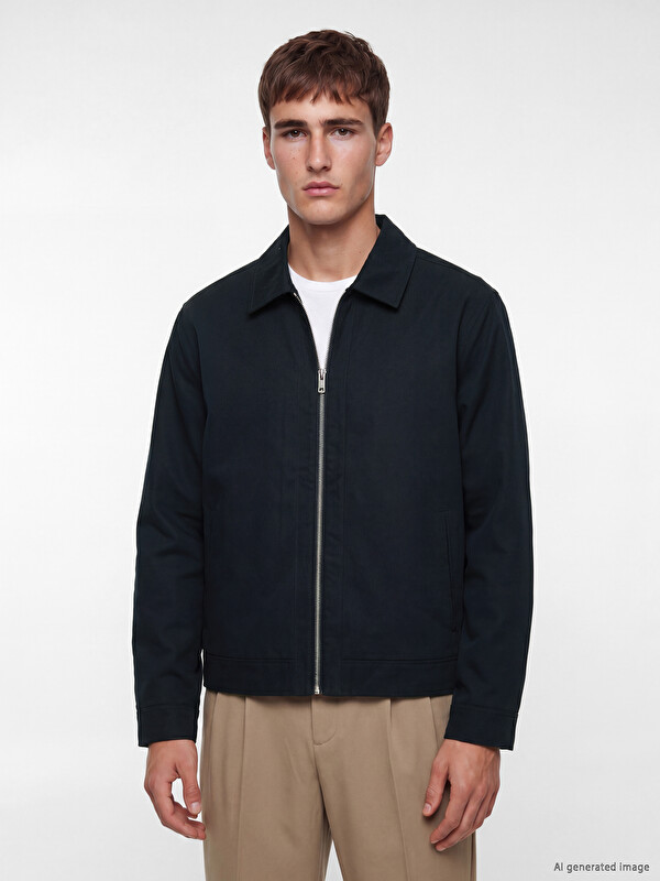 LCW Vision Regular Fit Collared Neck Men's Jacket