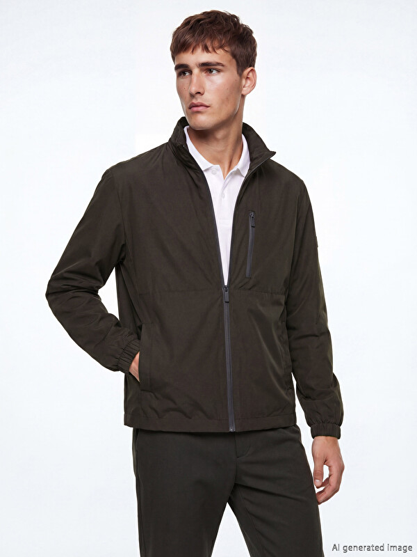 LCW Vision Regular Fit Kapüşonlu Erkek Yağmurluk