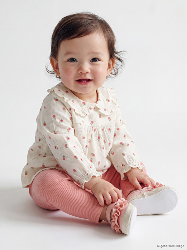 LCW baby Floral Baby Girls' Leggings Set