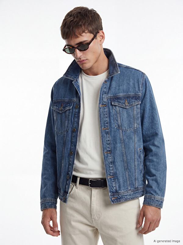 LCW Jeans Regular Fit Erkek Jean Ceket